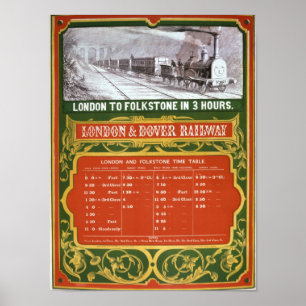 Póster Calendário adiantado para a Londres à estrada de