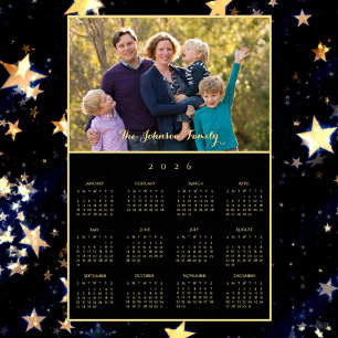 Poster Calendário Anual de Fotos da Família Personalizado