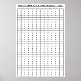 Poster Calendário Anual de Parede Indeterminado
