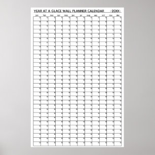 Poster Calendário Anual de Parede Indeterminado
