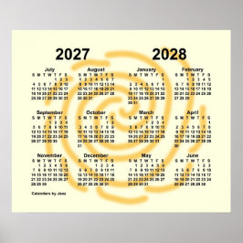 Poster Calendário Anual Escolar Dias Ensolarados 2027-202