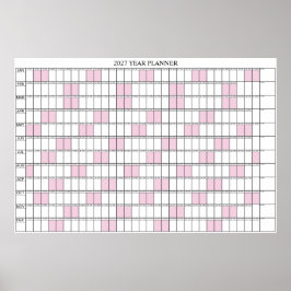 Poster Calendário Anual Simples de Parede 2027