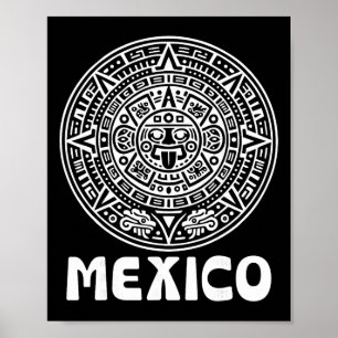 Poster Calendário Asteca Futebol México Fã de Futebol Org