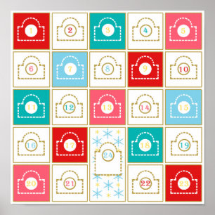 Poster Calendário Avançado da Vintage