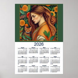 Poster Calendário Bela Gata e Senhora 2026