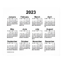Calendário Branco de Parede 2023 por Janz