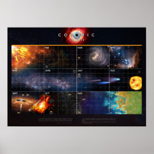 Poster Calendário Cósmico - Cosmos