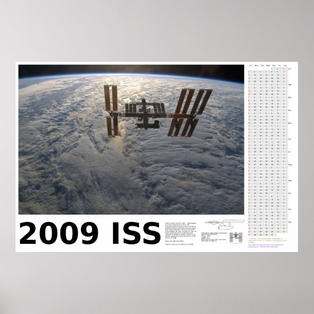 Poster Calendário da Estação Espacial Internacional de 20 (Frente)