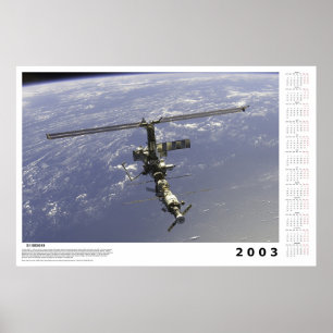Póster Calendário da estação espacial internacional pa