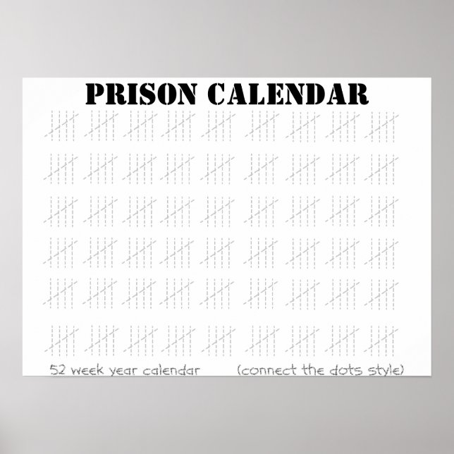Póster Calendário da Prisão (Frente)