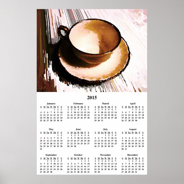 Poster Calendário da Taa Cup e Saucer 2015 (Frente)