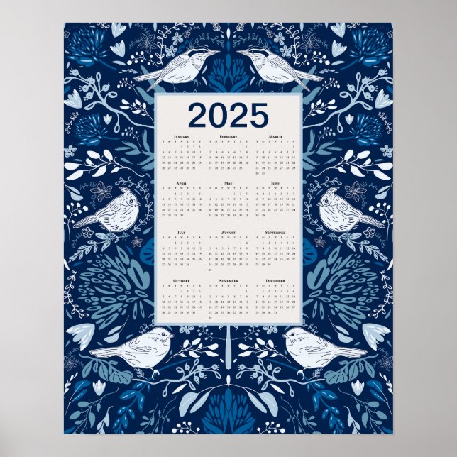 Poster Calendário das Aves 2025 (Frente)
