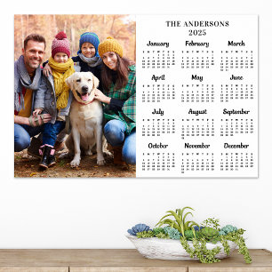 Poster Calendário de 12 Meses de Foto Personalizada de 2