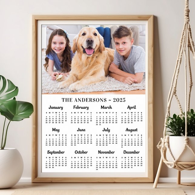 Poster Calendário de 12 Meses do Ano Novo 2023 com Foto P (Criador carregado)