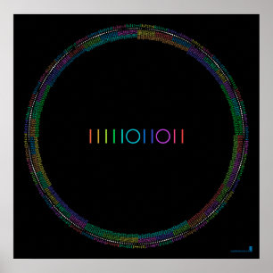 Poster Calendário de 2011 binários (preto)