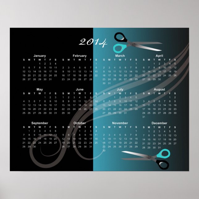 Póster calendário de 2014 (Frente)