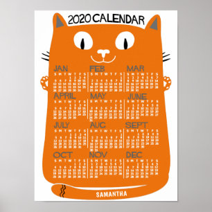 Poster Calendário de 2020 (Veja a Descrição para a Nova V