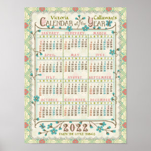 Poster Calendário de 2022 (Veja a Descrição para a Nova V