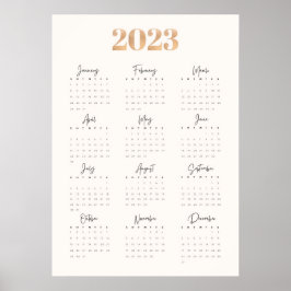 Poster Calendário de 2023