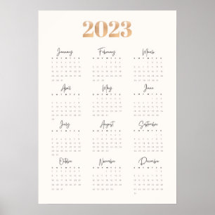 Poster Calendário de 2023