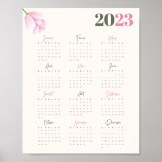 Poster Calendário de 2023 PIVOINE - FR