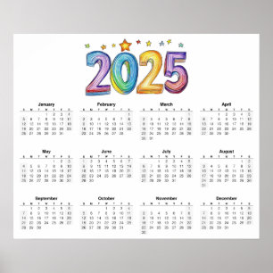 Poster Calendário de 2025