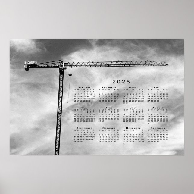 Poster Calendário de 2025 da Construção de Belas Artes (Frente)