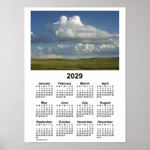 Poster Calendário de 2029 Nebraska Sandhills por Janz Pos