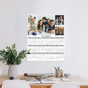 Poster Calendário de 5 Fotografias da Família Personaliza