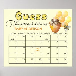 Poster Calendário de Adivinhação da Data de Nascimento Li