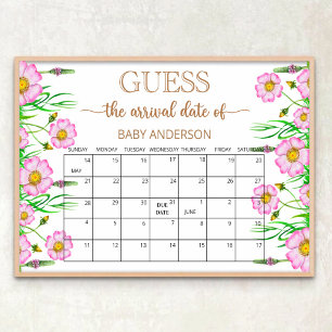 Poster Calendário de adivinhação da data provável do baby