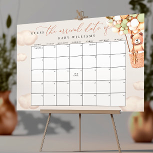 Poster Calendário de Adivinhação da Data Provável do Part