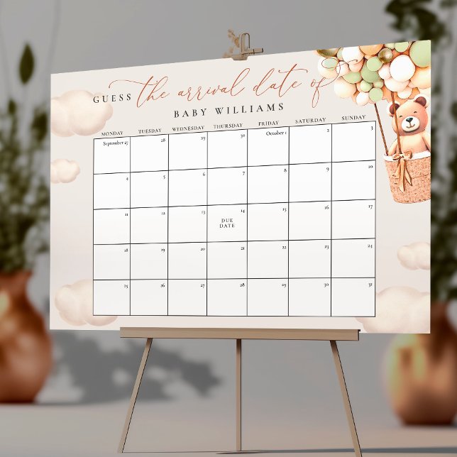 Poster Calendário de Adivinhação da Data Provável do Part (Criador carregado)