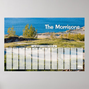 Póster Calendário de Aniversário Personalizado dos Grande