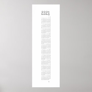 Poster Calendário de Bloqueio e Chave 2021 - (Semana com