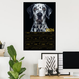 Poster Calendário de Cães Dálmata de 2026