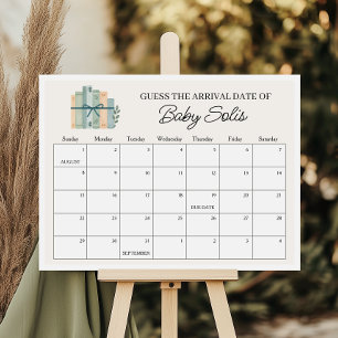 Poster Calendário de Data de Nascimento do Bebê - Um Novo