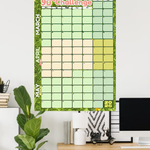 Poster Calendário de Definição de Metas da Primavera 2025