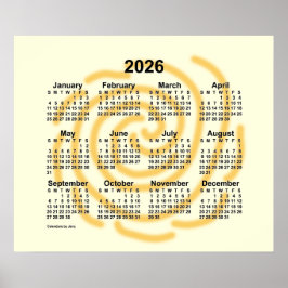 Poster Calendário de Dias Ensolarados de 2026 por Janz