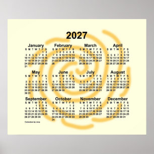 Poster Calendário de Dias Ensolarados de 2027 por Janz