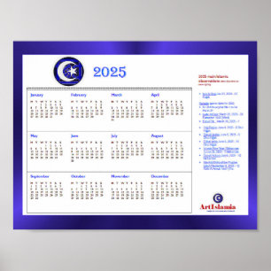 Poster Calendário de Eventos Religiosos Islâmicos ArtIsla