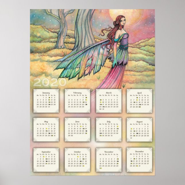 Poster Calendário de Fadas de 2020 por Molly Harrison (Frente)