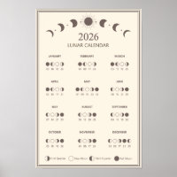 Calendário de Fase Lunar de 2026 Ciclos Lunares Mi