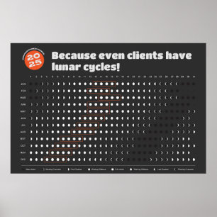 Poster Calendário de Fase Lunar - Rastreamento de Emoções
