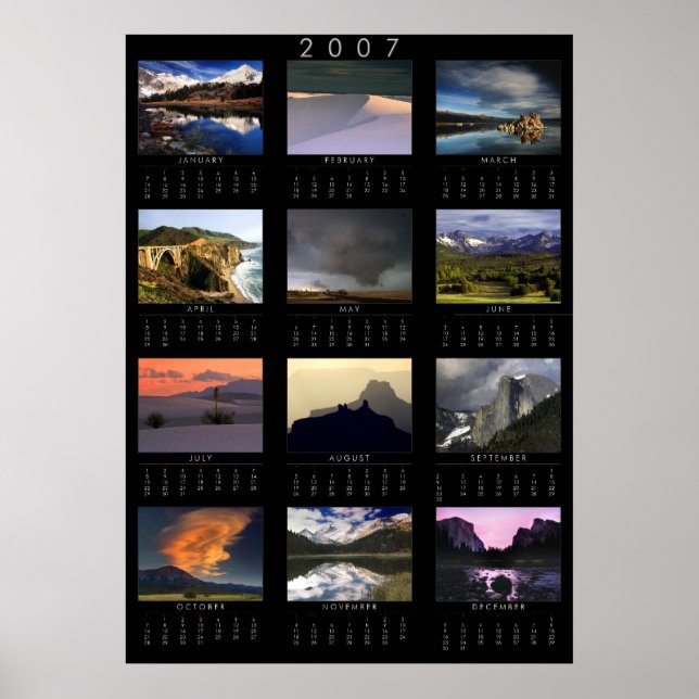 Póster Calendário de Fotografia de Paisagem 2007 (Frente)
