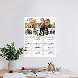 Poster Calendário de Fotografias Personalizadas de Colage