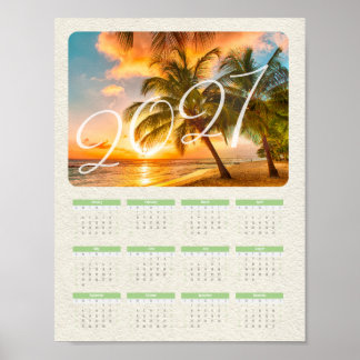Poster Calendário de Fotos de Uma Página de 2027