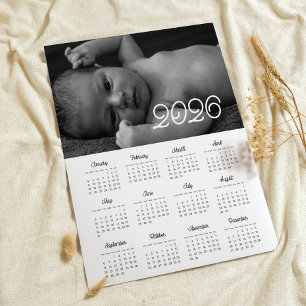 Poster Calendário de fotos do Elegant Vintage script 2025