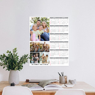 Poster Calendário de Fotos Personalizado da Família de An