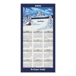 Póster Calendário de Inverno Mágico de 2026